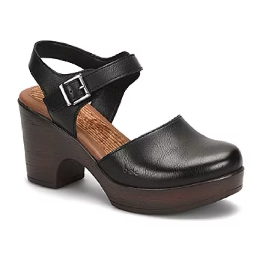 b.o.c. By Born Natasha Black Leather Mules with Strap size 8